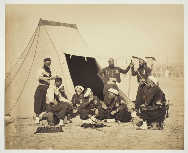 Untitled (Zouaves), 1857, Gustave Le Gray, French, 1820–1884, France, Albumen print, from the album
