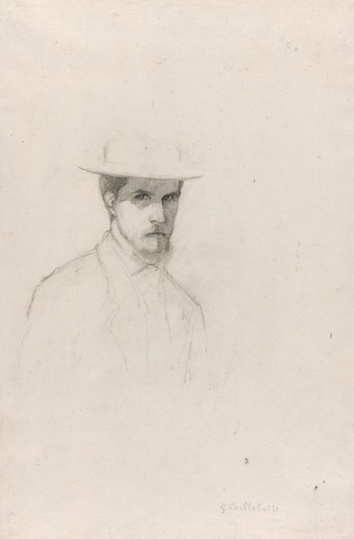 Self-Portrait with a Hat, c. 1879, Gustave Caillebotte, French, 1848-1894, France, Graphite on