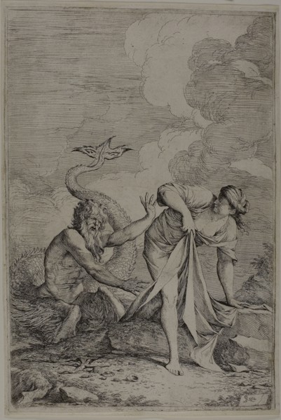 Glaucus and Scylla, 1661, Salvator Rosa, Italian, 1615-1673, Italy, Etching and drypoint on ivory