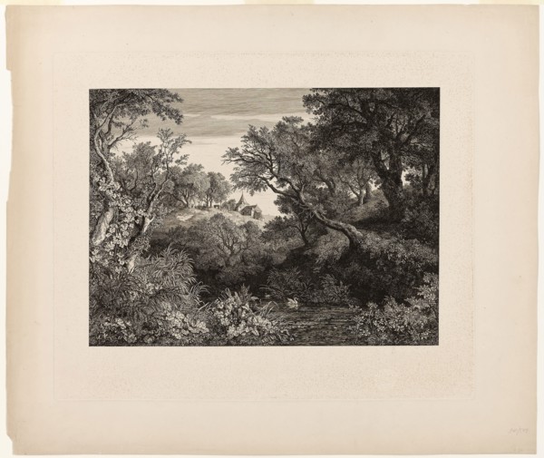 The Large German Landscape, 1841, Johann Wilhelm Schirmer, German, 1807-1863, Germany, Etching on