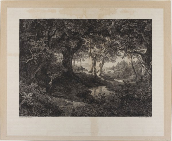 The Large Italian Landscape, 1841, Johann Wilhelm Schirmer, German, 1807-1863, Germany, Etching on