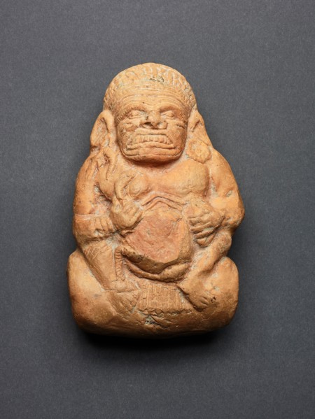 Toy Cart with Grimacing Potbellied Dwarf (Yaksha), 1st century B.C., India, West Bengal,