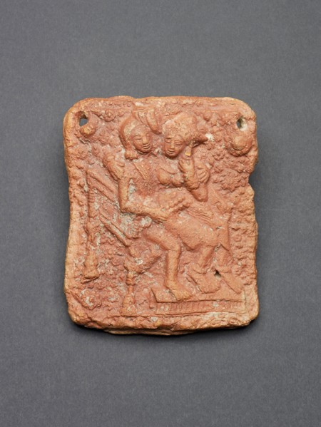 Amorous Couple (Mithuna) Seated in a Chair, 1st century B.C., India, Uttar Pradesh, Kaushambi,