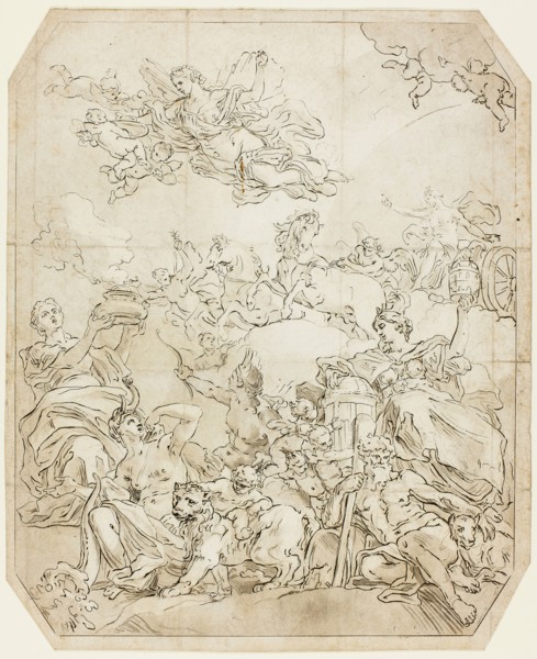 Aurora Heralds the Break of Day to the Four Corners of the Globe, n.d., Unknown artist, Italian,
