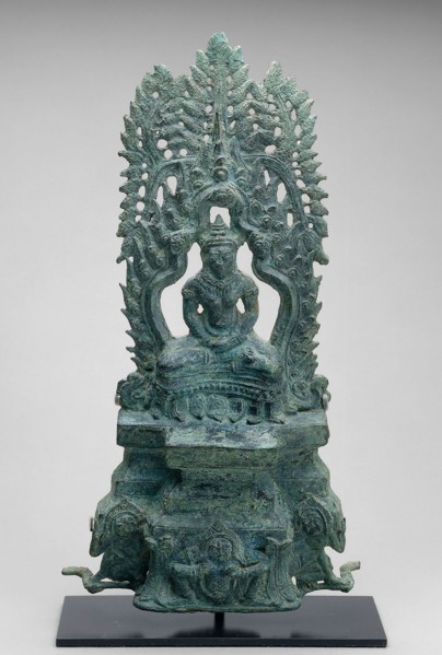Altarpiece with Seated Buddha, Angkor period, late 12th/early 13th century, Cambodia or
