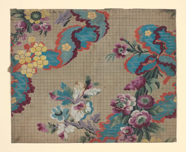 Mise-en-carte (Point-paper), 1764, Designed by L. Galy Gallien et Compe (1761–1770), France, Ink