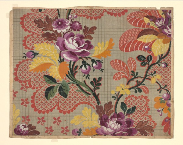 Mise-en-carte (Point-paper), 1760/90, Possibly designed by Nicolas Guerin et Ce., France, Lyon,