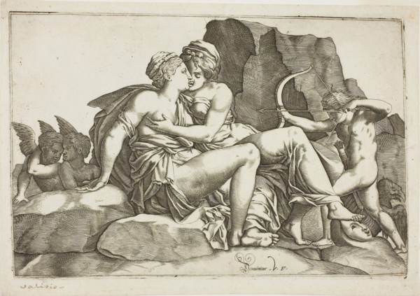 Jupiter and Callisto, 1560/70, Domenico Vito (Italian, active 1576-1586), after Pierre Milan