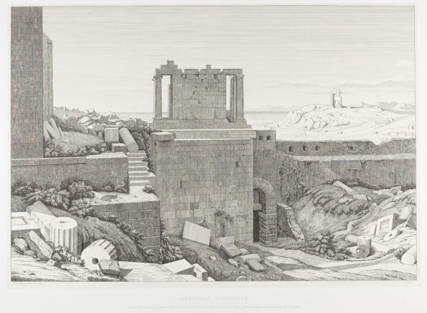 The Acropolis of Athens, 1845, Théodore Caruelle d’Aligny, French, 1798-1871, France, Etching on