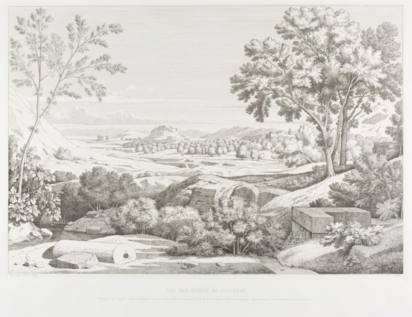 View from the Banks of the Illisós: Mountains of the Argolid, Temple of Olympic Jupiter, the