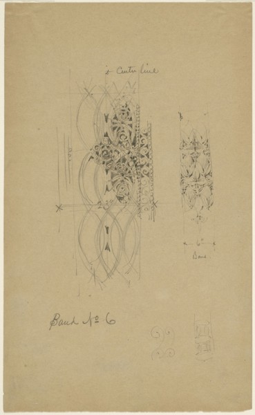 McVickers Theater, Chicago, Illinois, Sketch, c. 1883–1891, Louis H. Sullivan, American, 1856–1924,