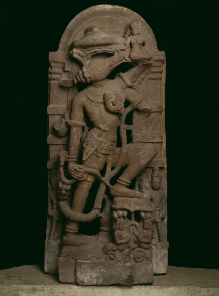 Boar Incarnation of God Vishnu (Varaha) Lifting the Earth Goddess Bhudevi, 11th century, India,