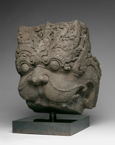 Lion-Headed Demon (Kala), 9th century, Indonesia, Central Java, Central Java, Andesite, 37.8 × 31.6