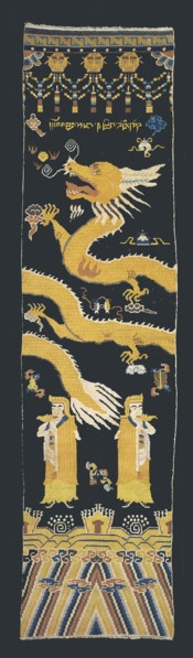 Carpet (For a Buddhist Temple Column), Qing dynasty (1644–1911), mid–19th century, China, Cotton