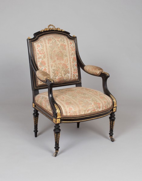 Armchair, 1860/65, Leon Marcotte, American, born France, 1824–1887, United States, Ebonized cherry