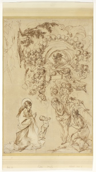 Study for ‘The Dream of Saint Joseph’, 1635/37, Pietro Testa, Italian, 1611/12-1650, Italy, Pen and