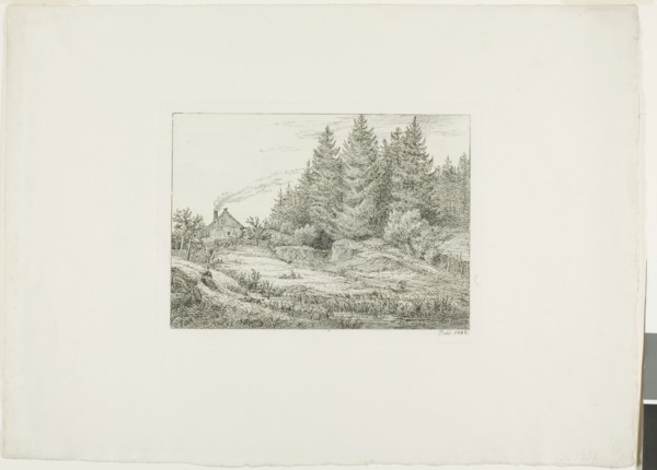 Farmhouse in an Evergreen Forest, 1828, Johan Christian Clausen Dahl, Norwegian, 1788-1857, Norway,
