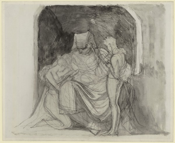 The Spirit of Knowledge, 1798, Henry Fuseli, Swiss, active in England, 1741-1825, England, Black
