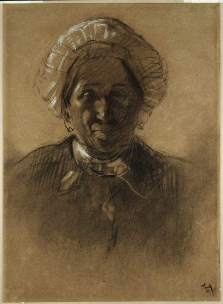 Old Woman, 1882, Henri de Toulouse-Lautrec, French, 1864-1901, France, Charcoal, with black chalk,