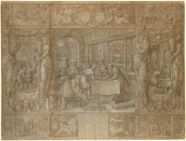 Marriage of Henry II and Catherine de’ Medici, The Dowry, c. 1562, Antoine Caron, French, c.