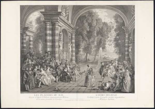 The Pleasures of the Ball, 1730, Jean-Baptiste Gérard Scotin (French, 1698-1745), after Jean