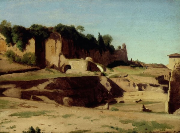 The Imperial Palace on the Palatine, Rome, 1834, Paul-Jean Flandrin, French, 1811-1902, France, Oil