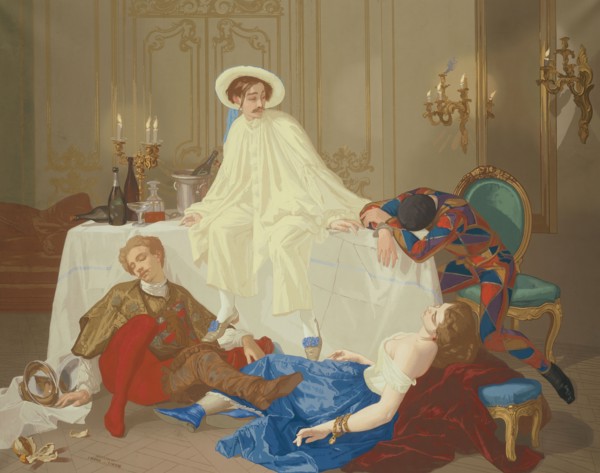 The Supper after the Masked Ball, c. 1855, Thomas Couture (French, 1815-1879), printed and