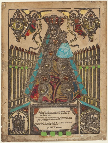 The Adoration of the Einsiedeln Madonna, n.d., German or Swiss, 18th century, Germany, Woodcut in