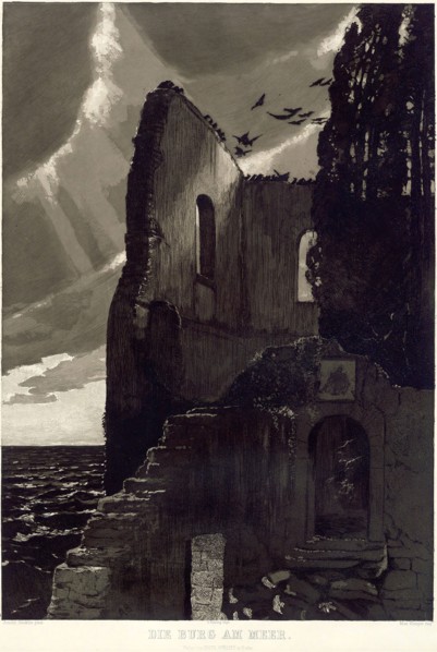 The Castle by the Sea, 1887, Max Klinger (German, 1857-1920), after Arnold  Böcklin (Swiss,