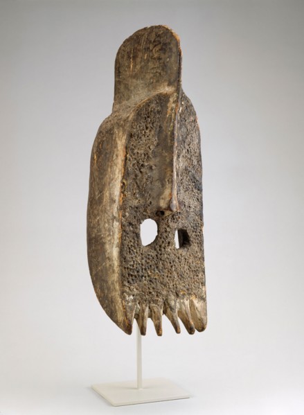 Mask, Late 19th century, Sha or Kulere, Nigeria, Coastal West Africa, Nigeria, Wood and rubber, H.