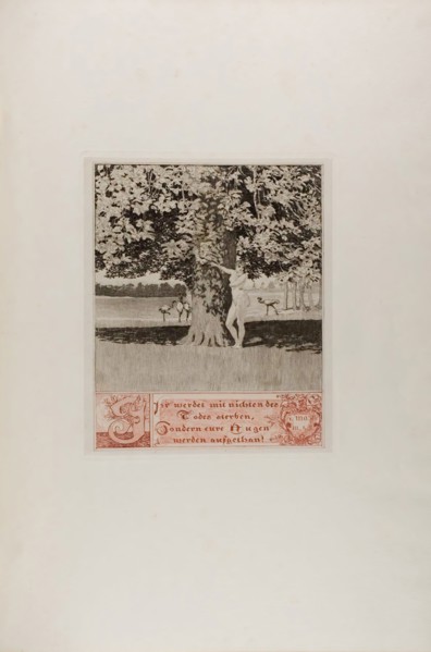 Preface I, plate one from A Life, 1884, Max Klinger (German, 1857-1920), printed by Otto Felsing
