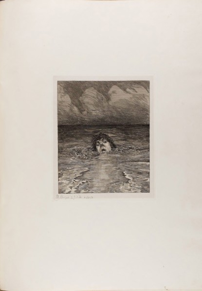 Downfall, plate twelve from A Life, 1884, Max Klinger (German, 1857-1920), printed by Otto Felsing