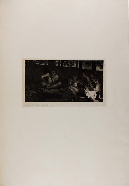 Preface I, plate two from A Life, 1884, Max Klinger (German, 1857-1920), printed by Otto Felsing
