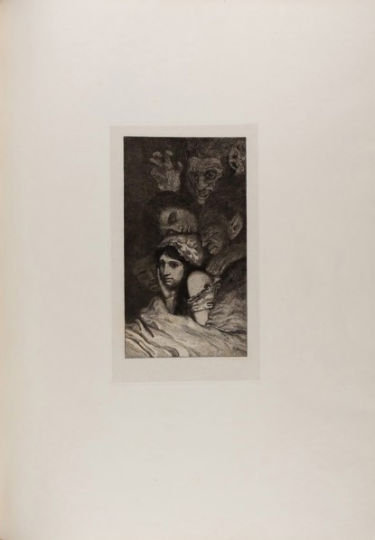 Dreams, plate three from A Life, 1884, Max Klinger (German, 1857-1920), printed by Otto Felsing