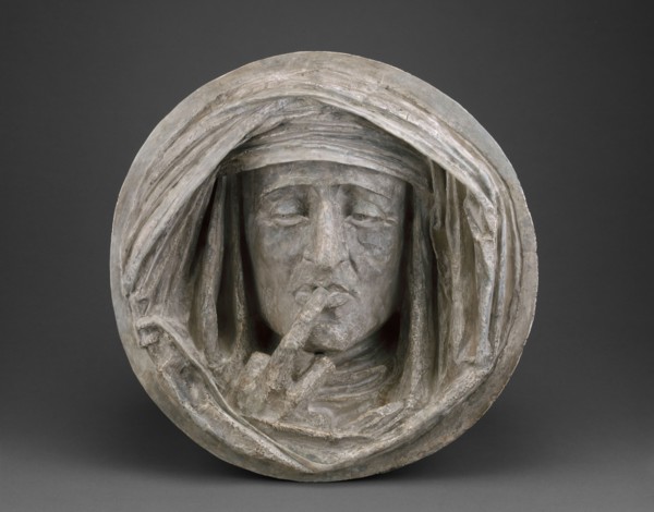 Le Silence, 1842/43, Auguste Préault, French, 1809-1879, France, Plaster, Diameter: 40 cm (15 3/4