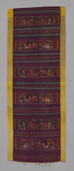 Khmer Pidan with Scenes from the Jataka Tales, Late 19th century, Cambodia, Cambodia, Center panel: