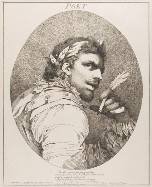 Poet, May 20, 1775 (originally published), published 1809, John Hamilton Mortimer, English,