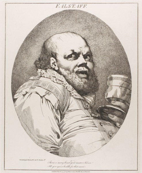 Falstaff, originally published March 15, 1776,  published 1809, John Hamilton Mortimer, English,