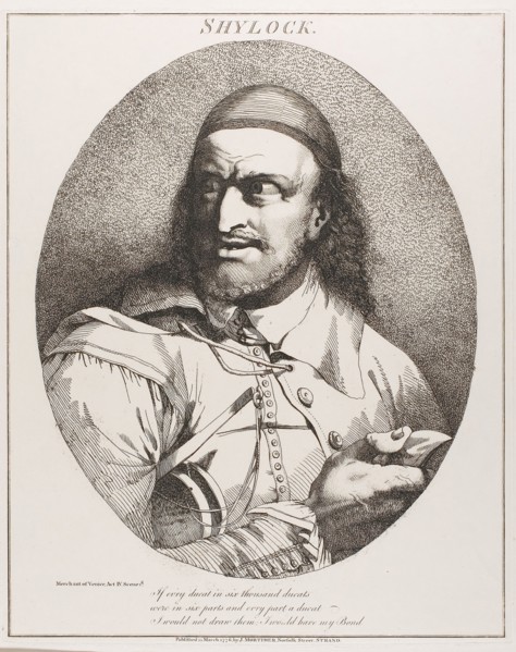 Shylock, originally published March 15, 1776, published 1809, John Hamilton Mortimer, English,
