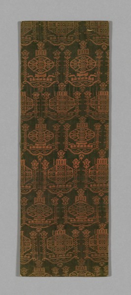 Sutra Cover, Ming dynasty (1368–1644), c. 1590’s, China, Silk, satin weave self-patterned by areas
