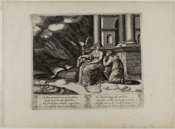 Proserpina Gives Psyche the Box of Beauty, 1530/40, Master of the Die (Italian, active c.