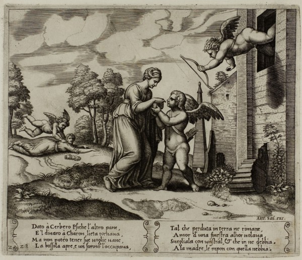 Psyche, Thinking to Appear More Beautiful…, Opens the Fateful Box, 1530/40, Master of the Die