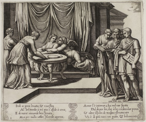 Other Nymphs Serving Psyche at the Table, 1530/40, Master of the Die (Italian, active c.