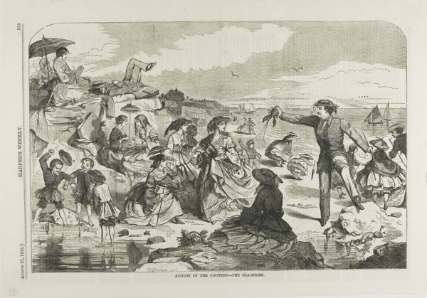 August in the Country—The Seashore, published August 27, 1859, Winslow Homer (American, 1836-1910),
