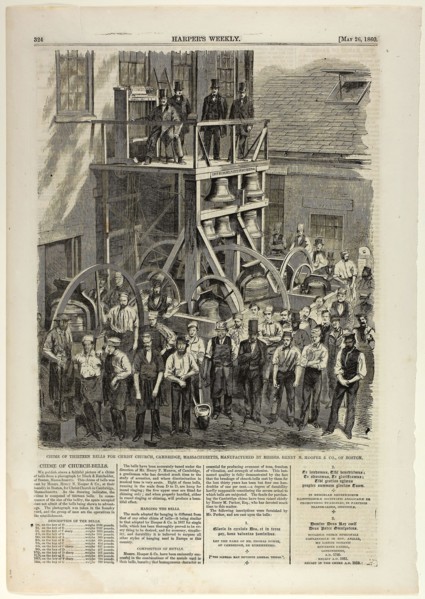 Chime of Thirteen Bells for Christ Church, Cambridge, Massachusetts, published May 26, 1860,