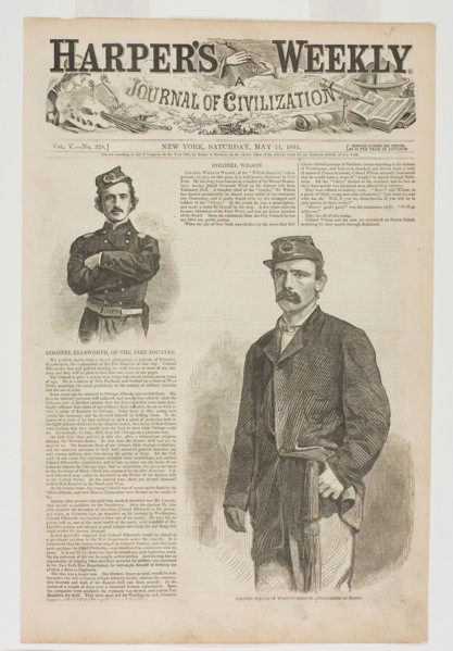Colonel Wilson, of Wilson’s Brigade, and Colonel Ellsworth, of the Fire Zouaves, published May 11,