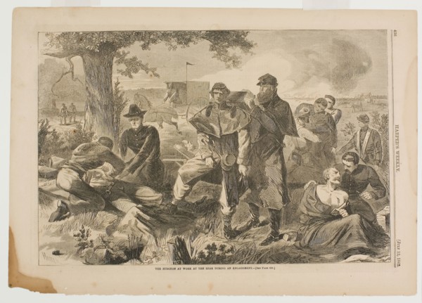 The Surgeon at Work at the Rear During an Engagement, published July 12, 1862, Winslow Homer