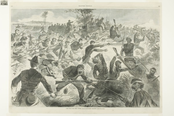 The War for the Union, 1862—A Bayonet Charge, published July 12, 1862, Winslow Homer (American,