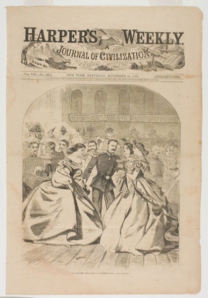 The Russian Ball—In the Supper Room, published November 21, 1863, Winslow Homer (American,