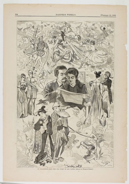 Saint Valentine’s Day—The Old Story in All Lands, published February 22, 1868, Winslow Homer